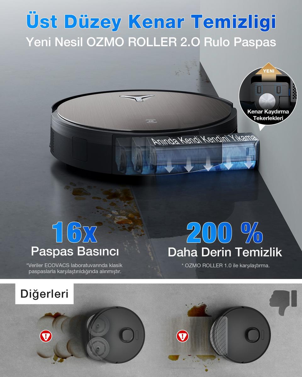 ECOVACS X11 Omni Cyclone Robot Süpürge + Mop - görsel 4