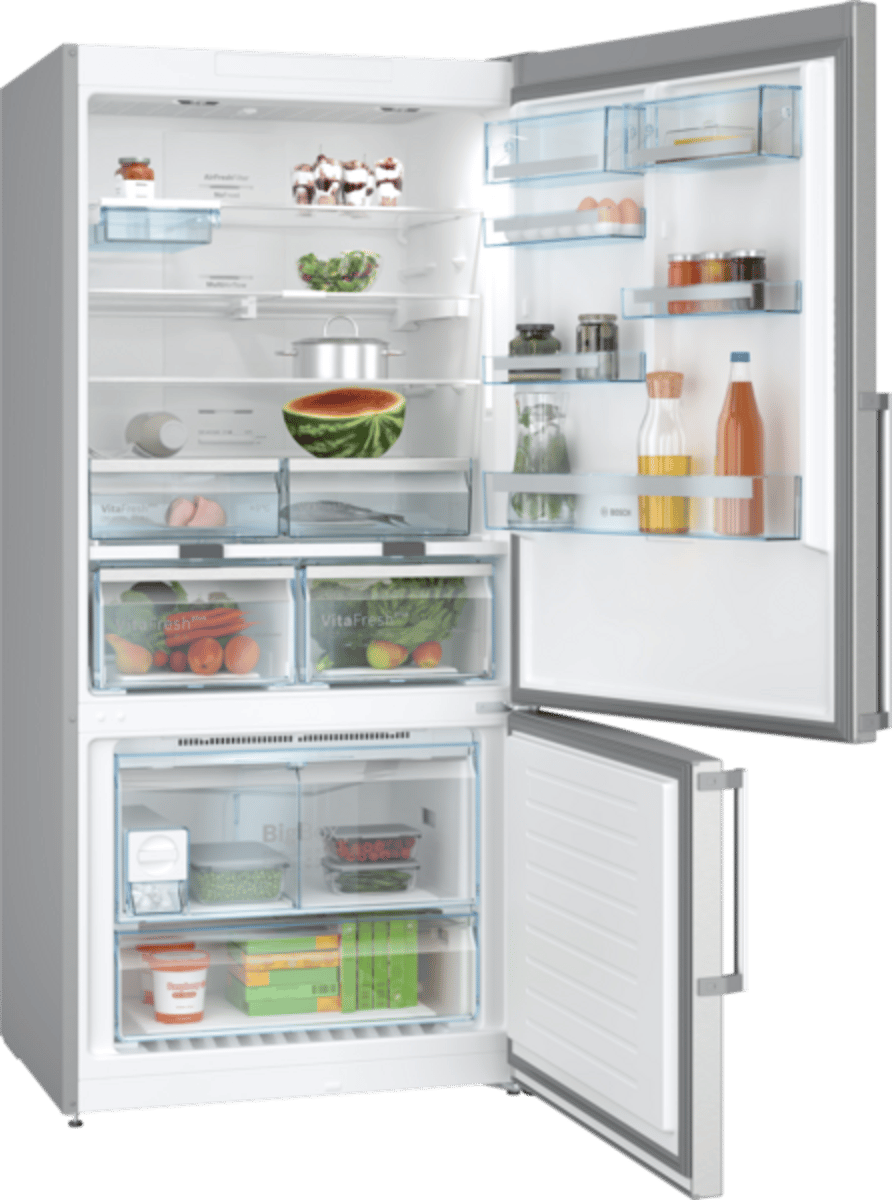 Bosch Serie 6 Alttan Donduruculu Buzdolabı 186 x 86 cm Paslanmaz çelik KGN86AID2N