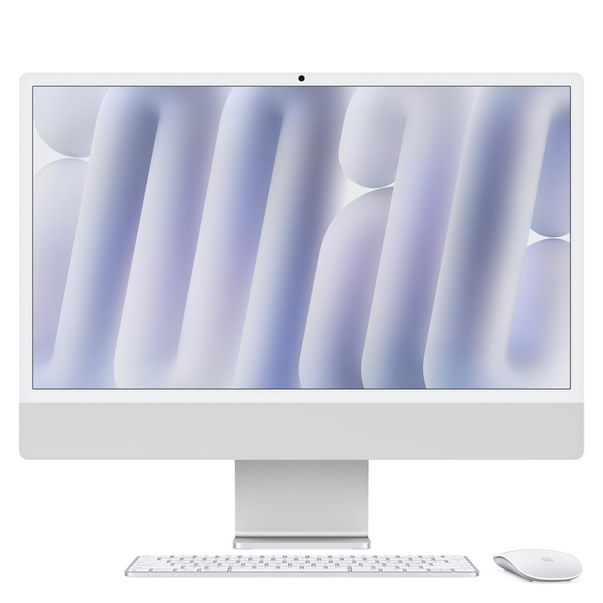 Apple iMac 24 inç M4 10 Çekirdek CPU 10 Çekirdek GPU 256GB Nano Dokulu Gümüş, Gümüş