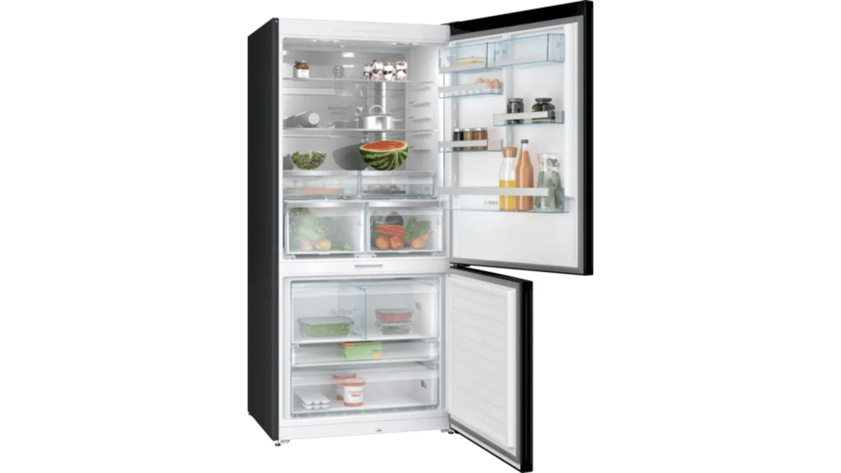 Bosch Serie 8 Alttan Donduruculu Buzdolabı 186 x 86 cm Parmak izi bırakmayan siyah inoks KGP86AXB0N - görsel 2