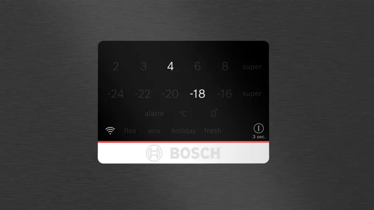 Bosch Serie 8 Alttan Donduruculu Buzdolabı 186 x 86 cm Parmak izi bırakmayan siyah inoks KGP86AXB0N - görsel 3