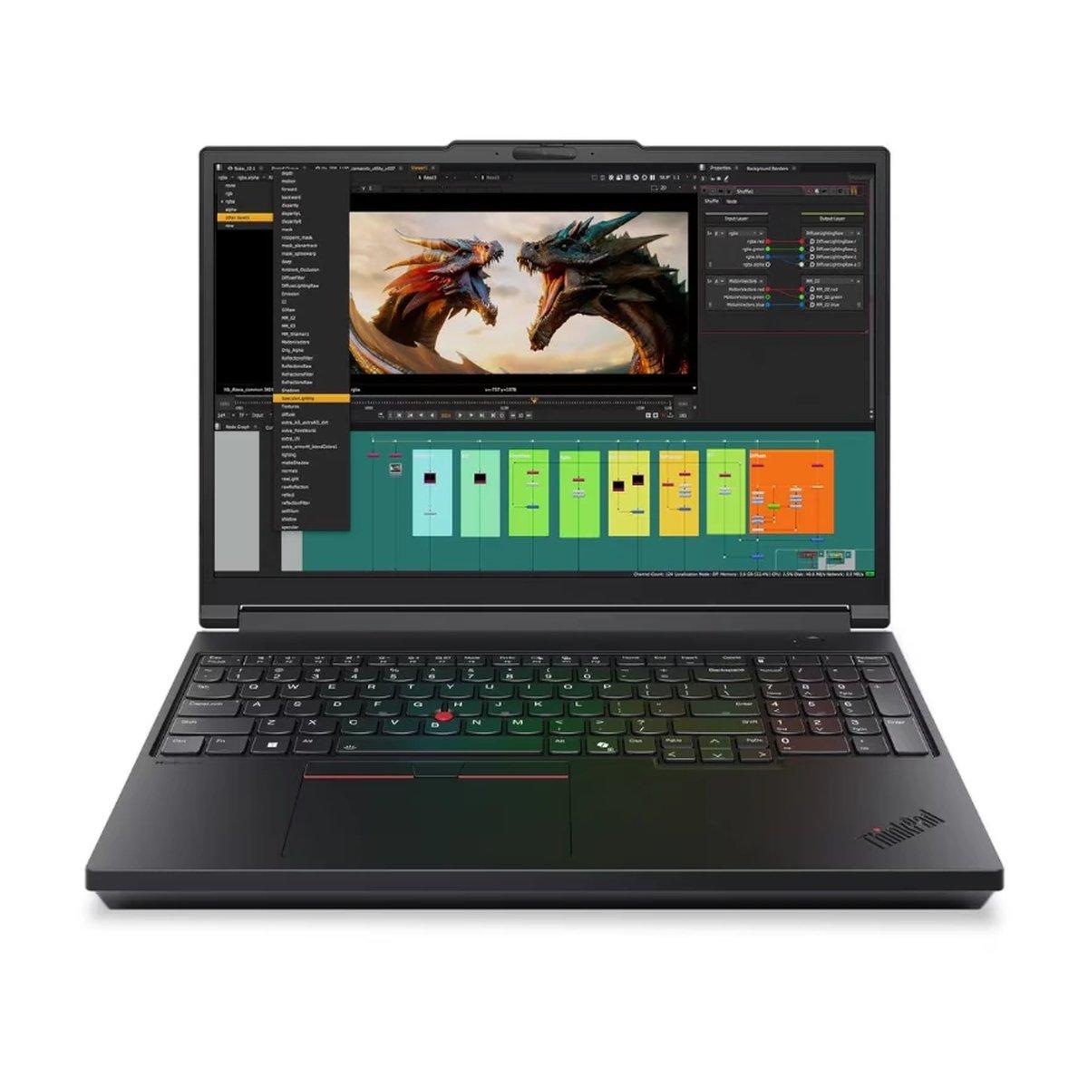 Lenovo Thinkpad P16 G3 Ddr5 Rtx4000 21Rrs0Lc00F35 Intel Core Ultra 9 285Hx Ram SSD 16 inç Freedos +Çanta, Siyah - görsel 2