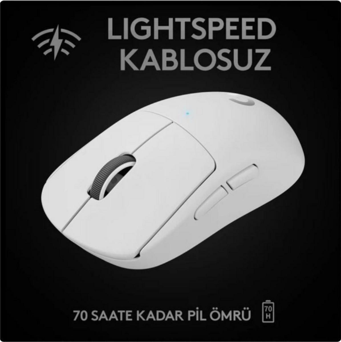 LOGITECH G PRO X SUPERLIGHT Kablosuz Gaming Mouse Beyaz - görsel 4