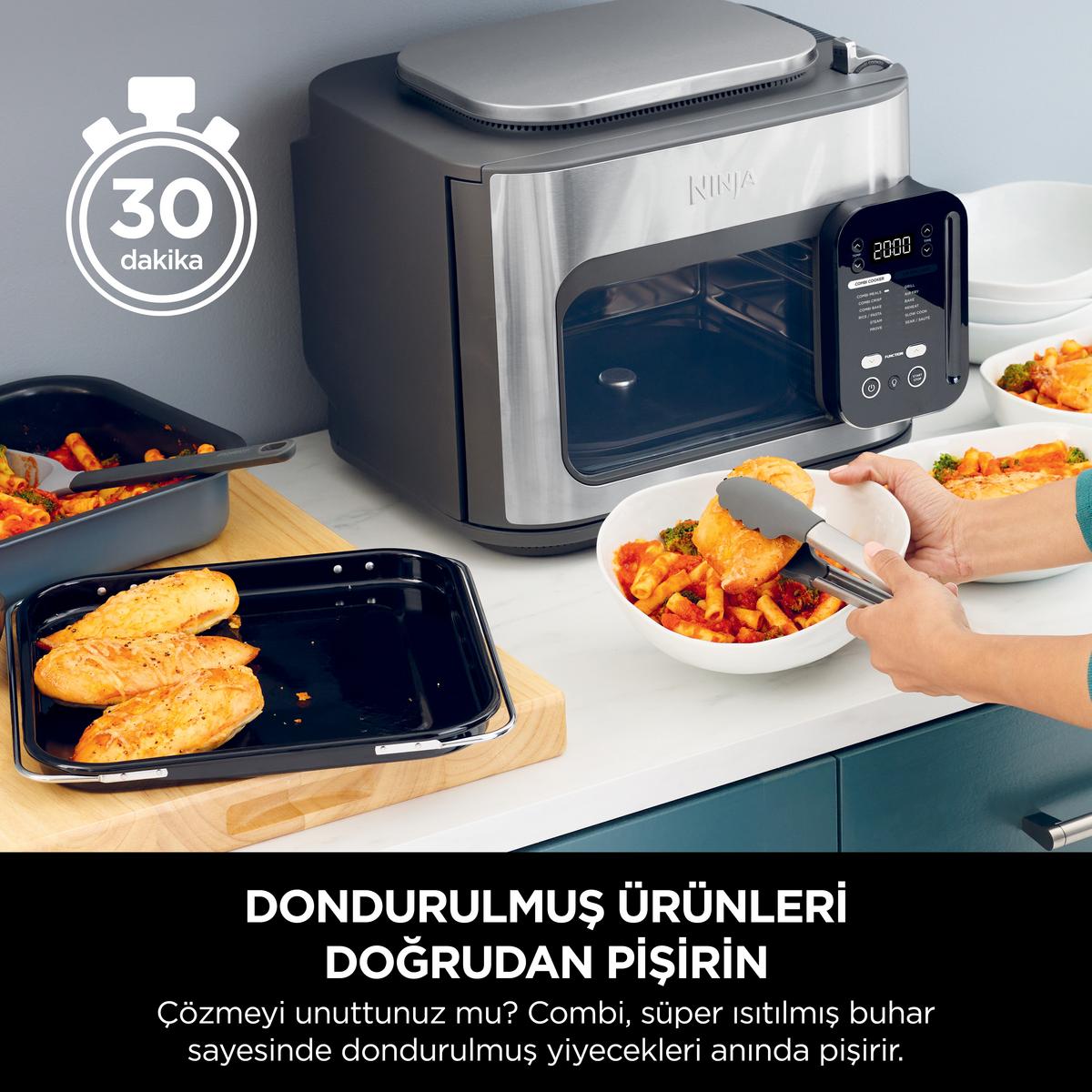 NINJA Combi All In One Multicooker Fırın ve Az Yağlı Pişirici Gri - görsel 4