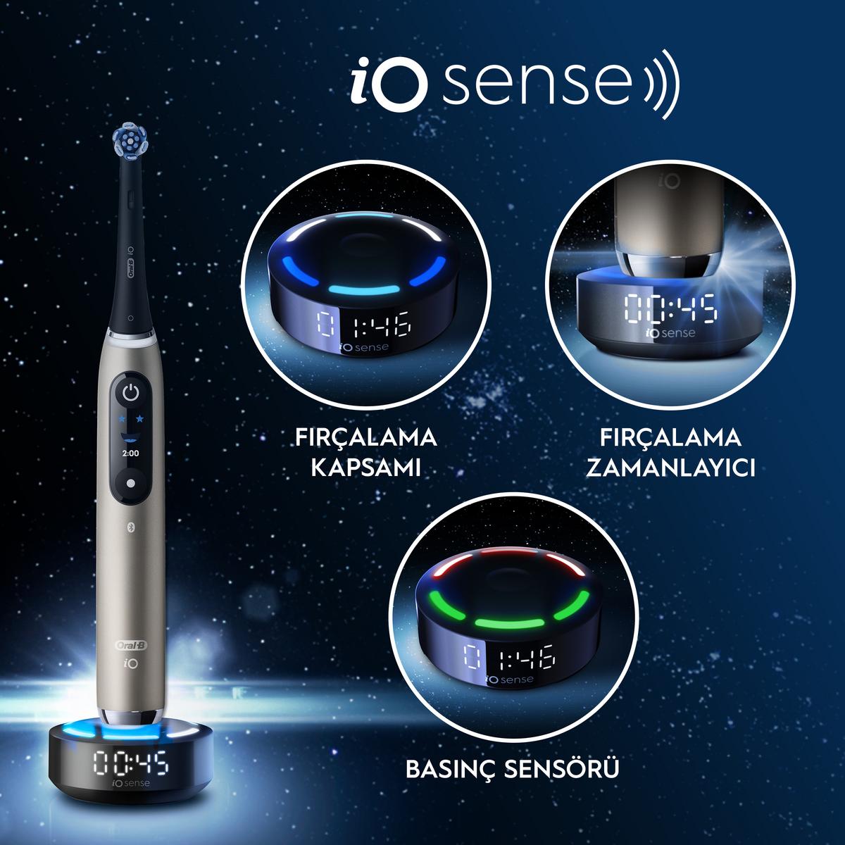 ORAL B iO 10 Şarjlı Diş Fırçası Gold + Manyetik Şarj + Seyahat Kabı - görsel 2