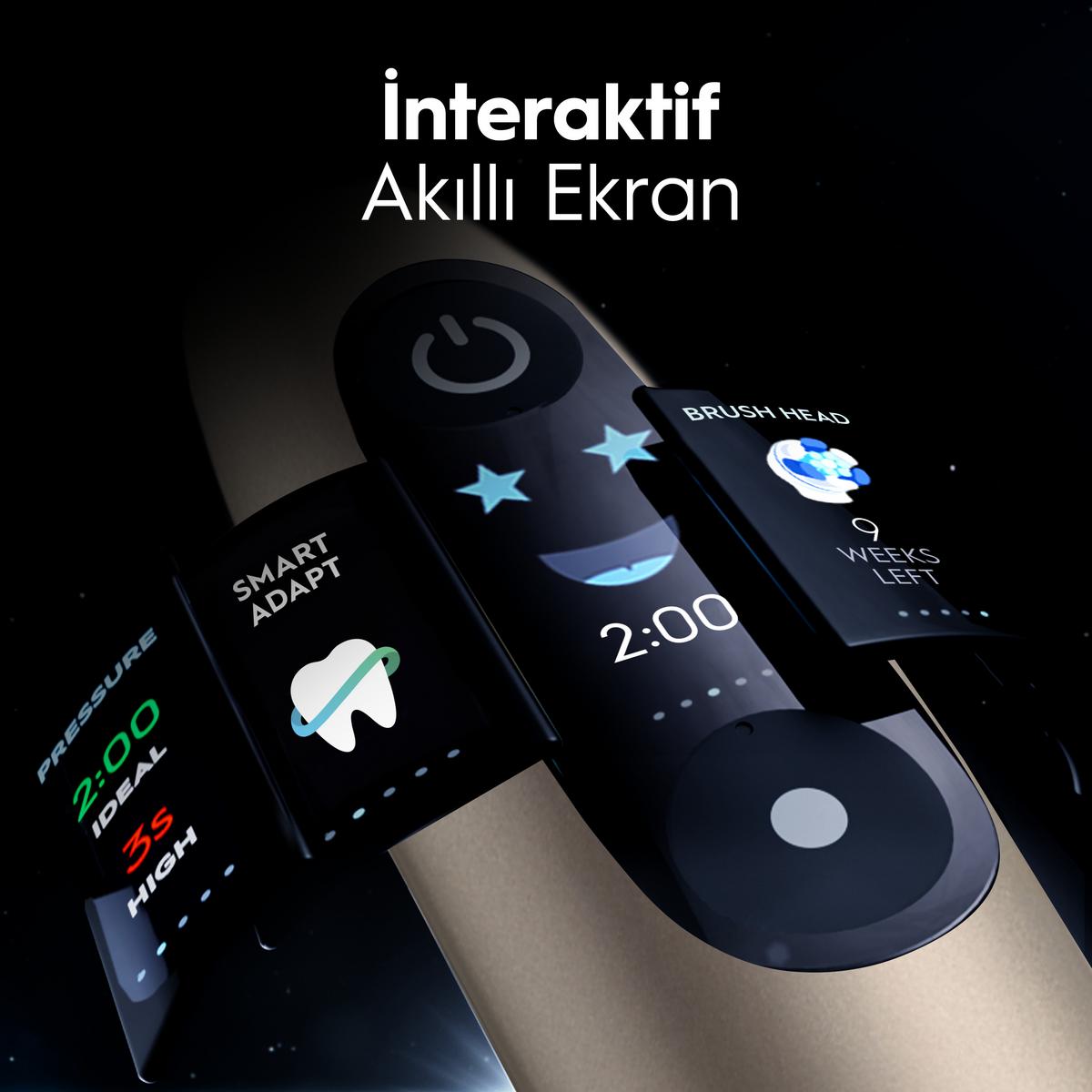 ORAL B iO 10 Şarjlı Diş Fırçası Gold + Manyetik Şarj + Seyahat Kabı - görsel 3