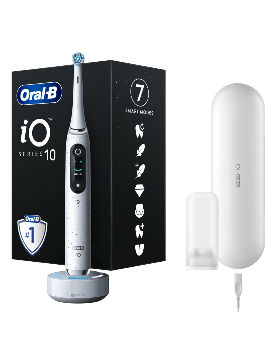ORAL B iO 10 Şarjlı Diş Fırçası + Manyetik Şarj + Seyahat Kabı Beyaz