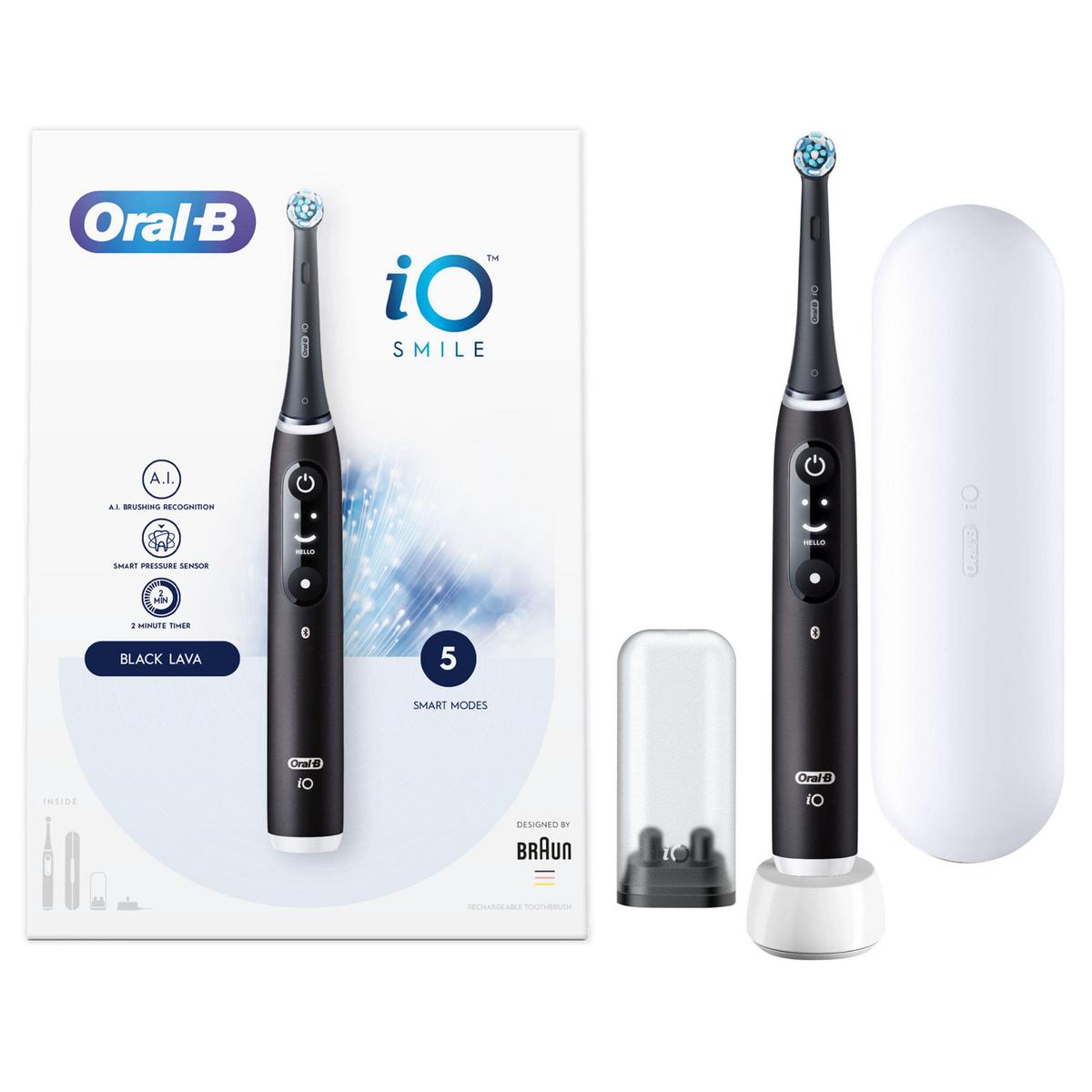 ORAL B IO 6 Smile Serisi Şarjlı Diş Fırçası Siyah - görsel 3