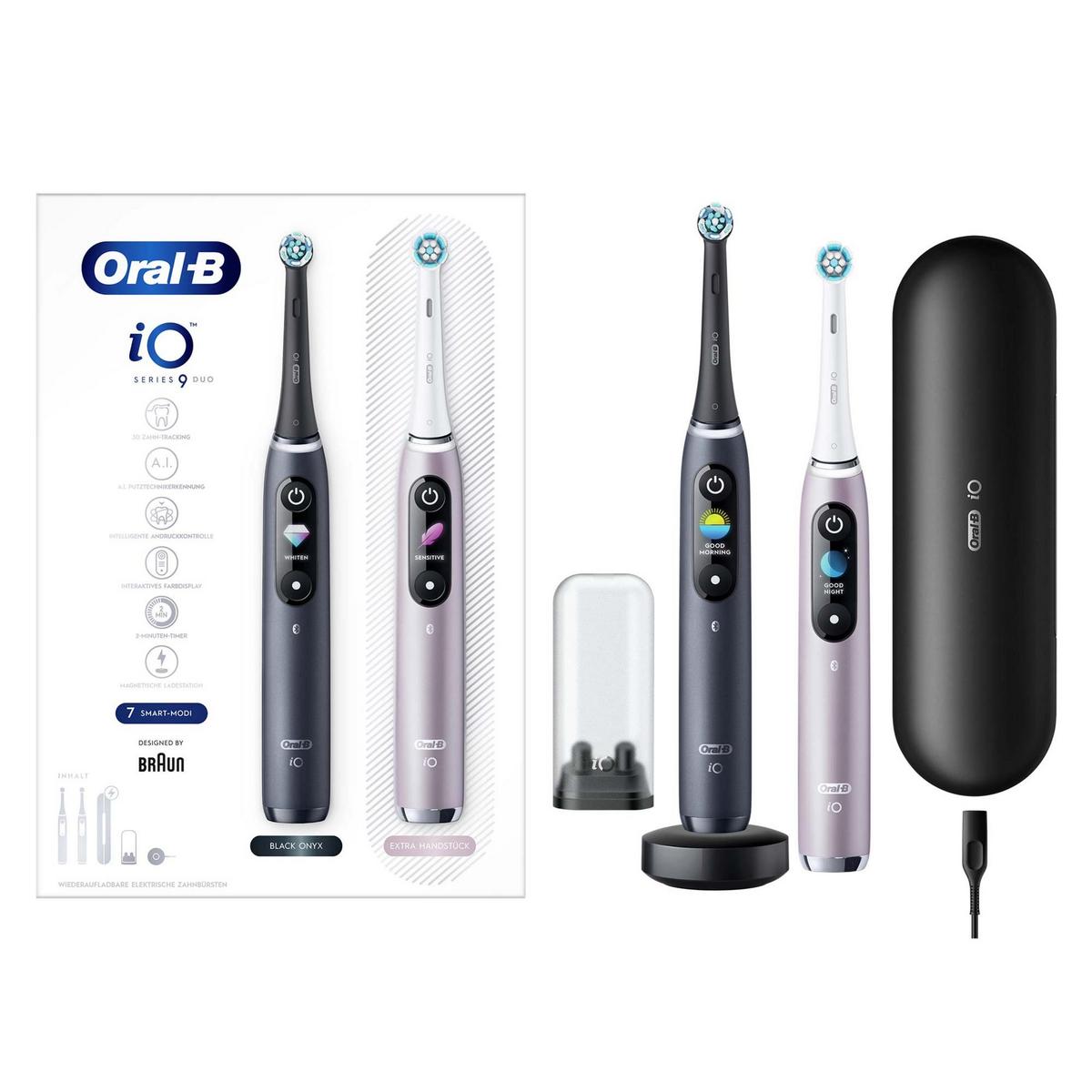 ORAL B IO 9 2'li Elektrikli Diş Fırçası Siyah-Pembe - görsel 2