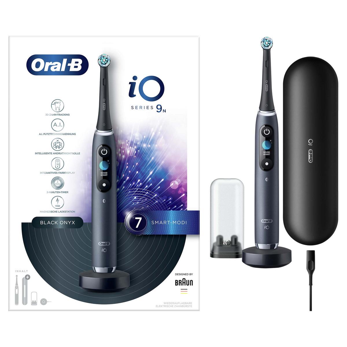 ORAL B iO 9 Şarjlı Diş Fırçası Siyah+Manyetik Şarj+Seyahat Kabı - görsel 2
