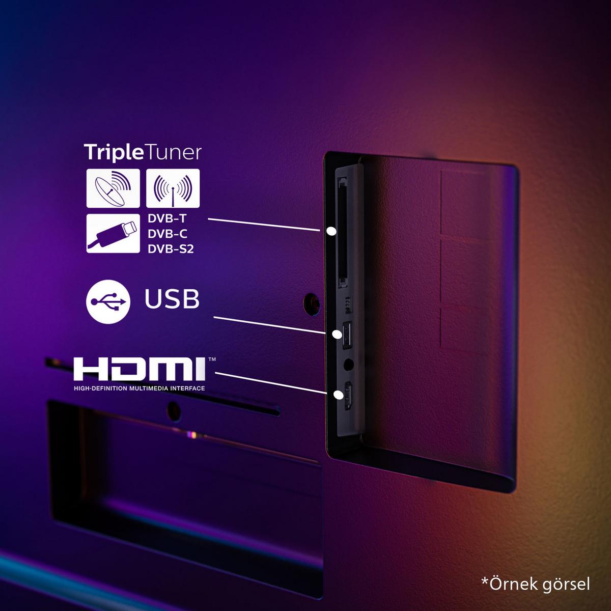 PHILIPS 65PUS9000/62 65 inç 164 Ekran Smart 4K UHD Dolby Vision & Atmos The One Titan OS Ambilight QLED TV - görsel 2