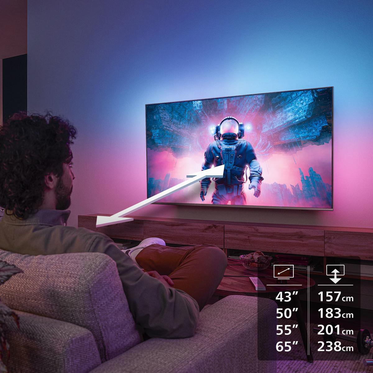 PHILIPS 65PUS9000/62 65 inç 164 Ekran Smart 4K UHD Dolby Vision & Atmos The One Titan OS Ambilight QLED TV - görsel 4