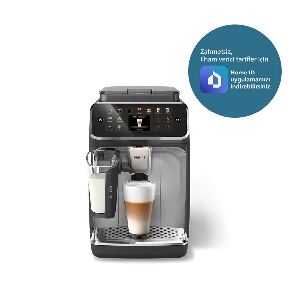 PHILIPS EP4446/70 Tam Otomatik Espresso Makinesi Krom Siyah - görsel 2