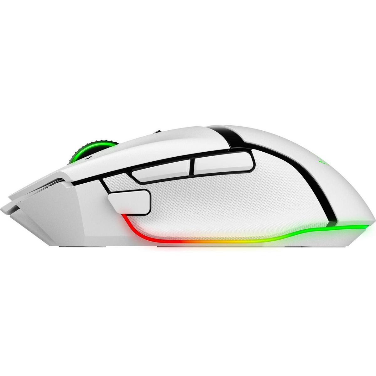 RAZER Basilisk V3 Pro 35K Ergonomic RF Wireless + Bluetooth + USB Type-A Gaming Mouse Beyaz - görsel 2