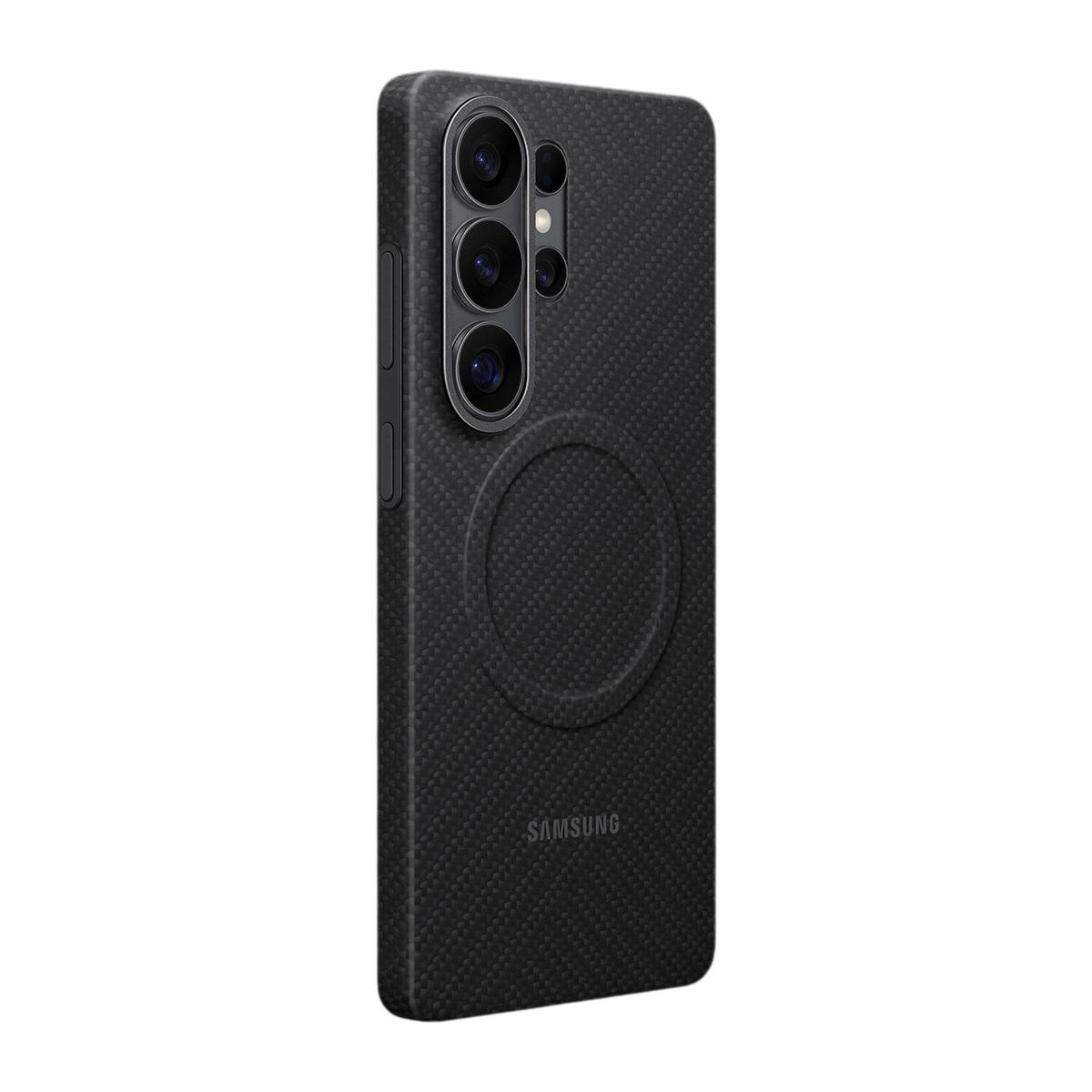 SAMSUNG Galaxy S26 Ultra Karbon Magnet Telefon Kılıfı Siyah - görsel 2