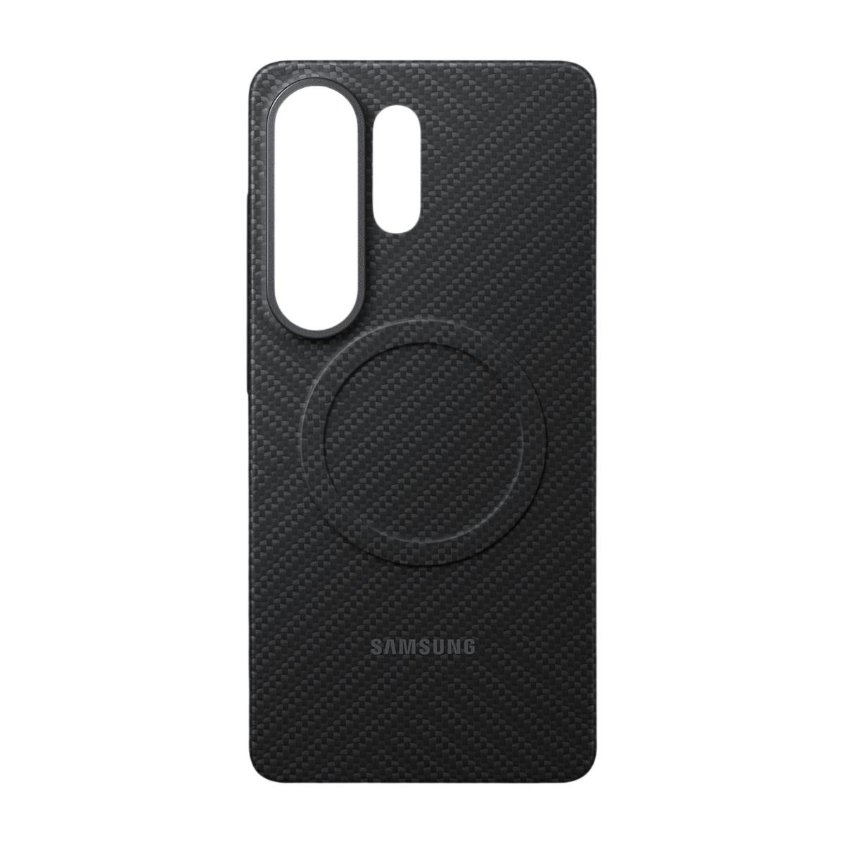 SAMSUNG Galaxy S26 Ultra Karbon Magnet Telefon Kılıfı Siyah - görsel 3