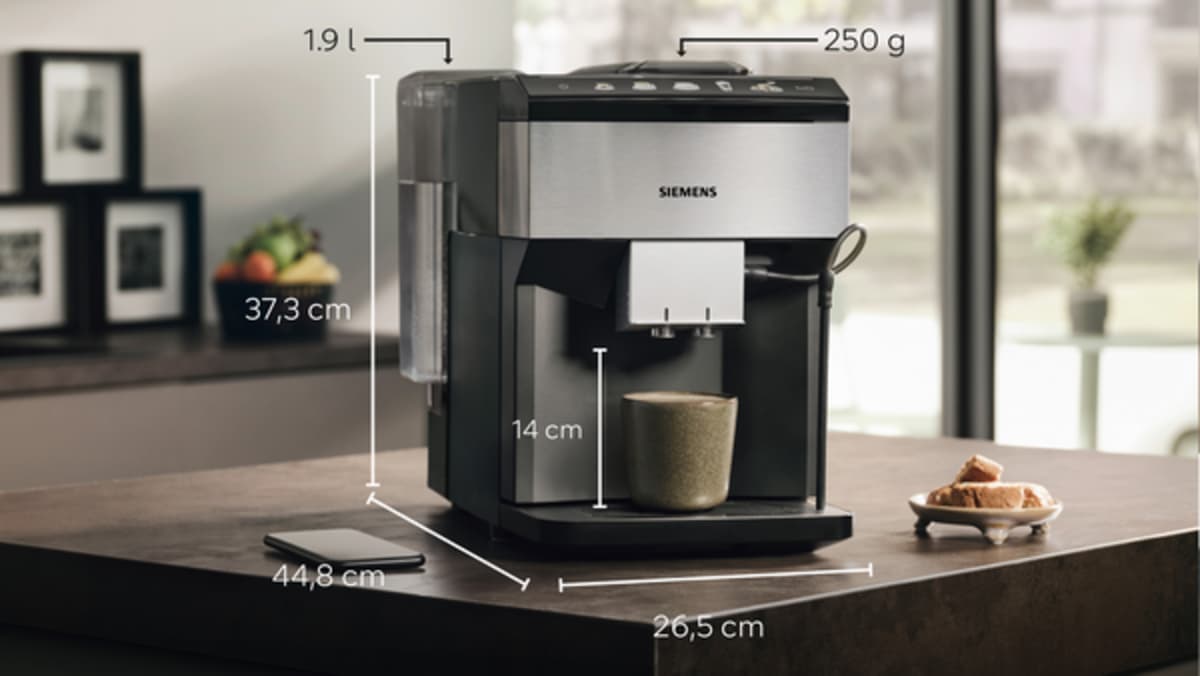 SIEMENS TP516RX3 EQ500 Classic Connect Paslanmaz Çelik Çıkarılabilir Su Tanklı Tam Otomatik Kahve Makinesi Siyah - görsel 2