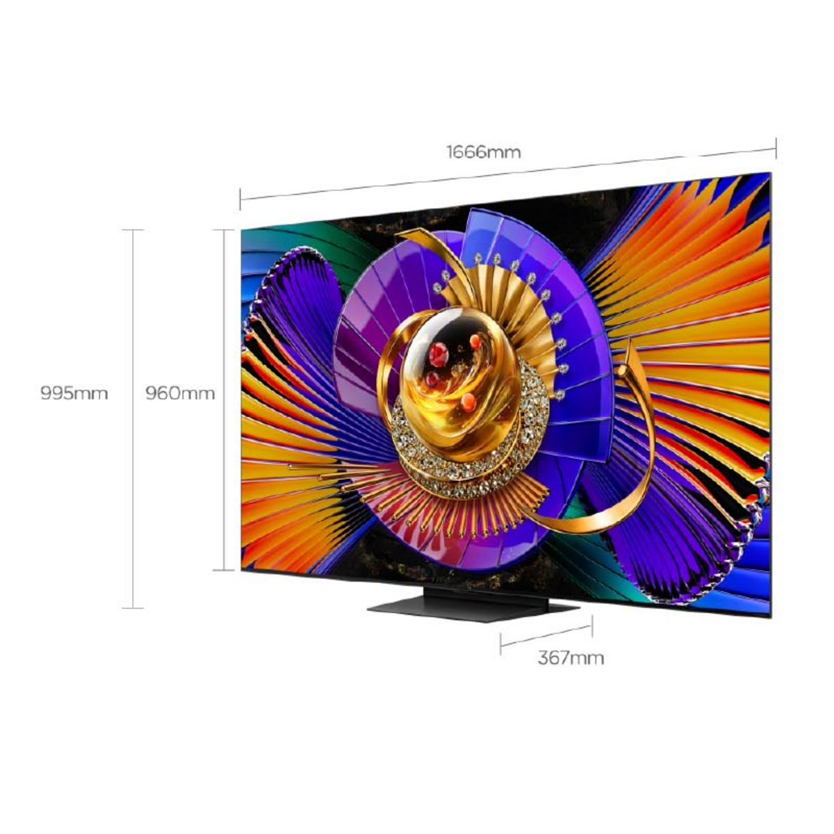 TCL 75C7L 75 inç 190 Ekran Uydu Alıcılı Smart 4K UHD SQD-Mini LED Google TV - görsel 4