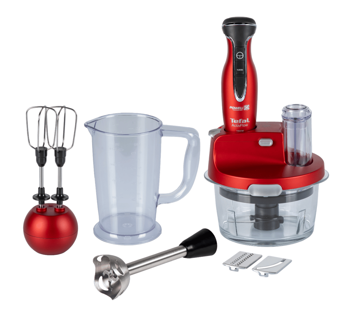 TEFAL Powelix Activflow Expert 1500 W Cam Blender Seti Kırmızı