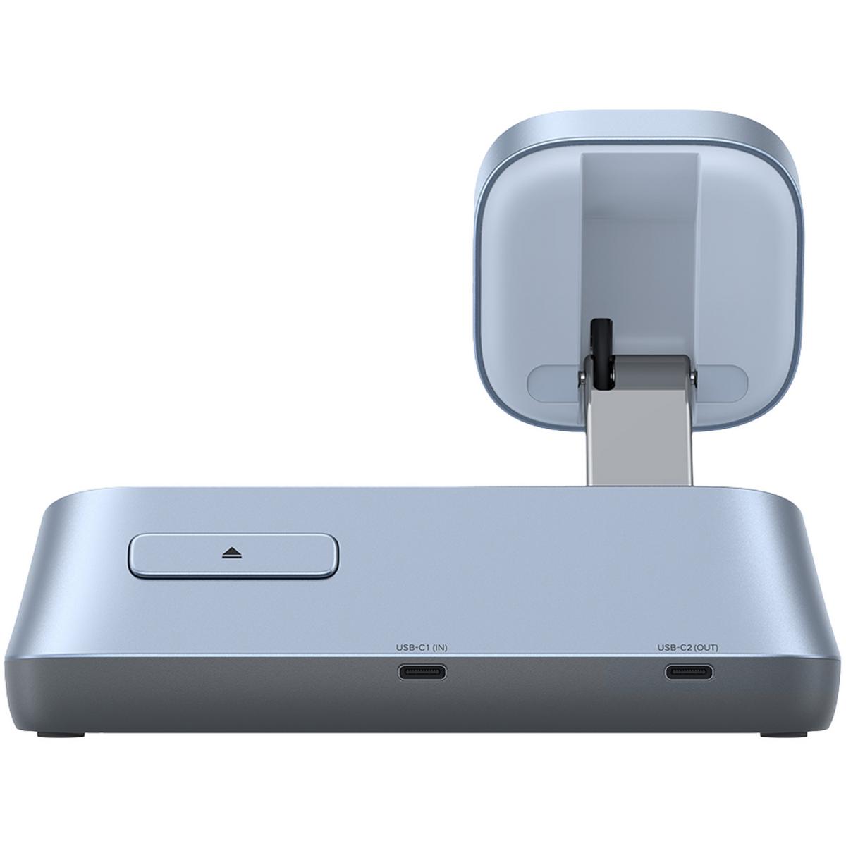 UGREEN 55677 MagFlow 3'ü 1 Arada Qi2 25W MagSafe Manyetik Kablosuz Şarj Standı Gri - görsel 2