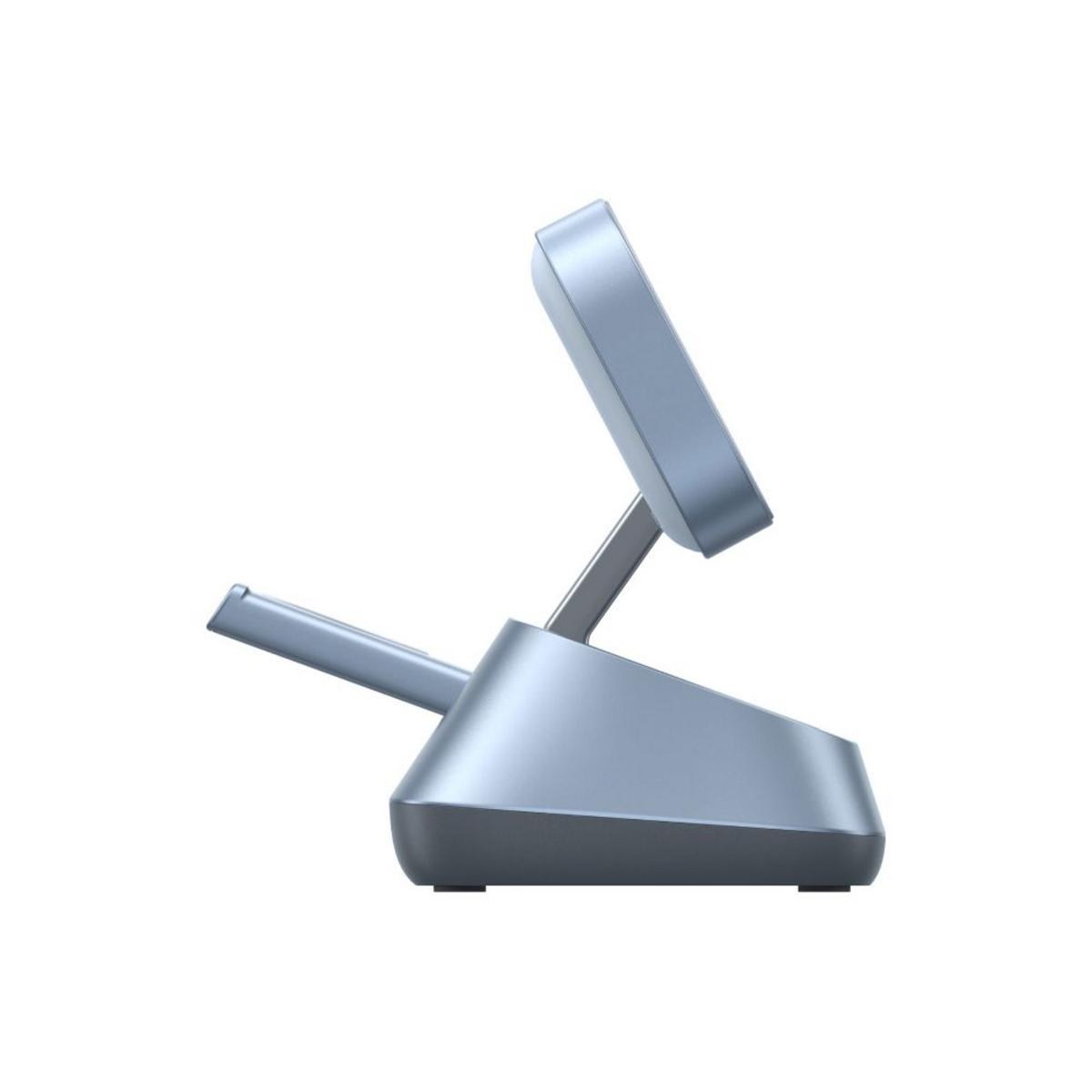 UGREEN 55677 MagFlow 3'ü 1 Arada Qi2 25W MagSafe Manyetik Kablosuz Şarj Standı Gri - görsel 3