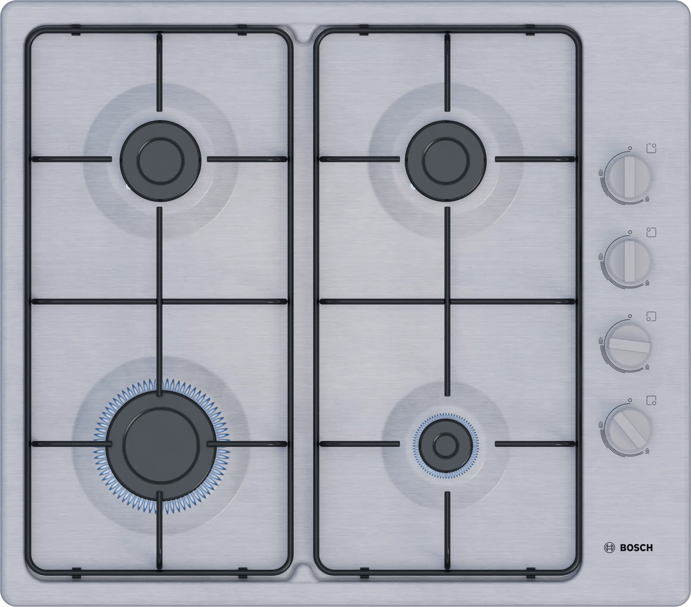Bosch Serie 2 Gazlı Ocak 60 cm Paslanmaz çelik PBP6C5K80O