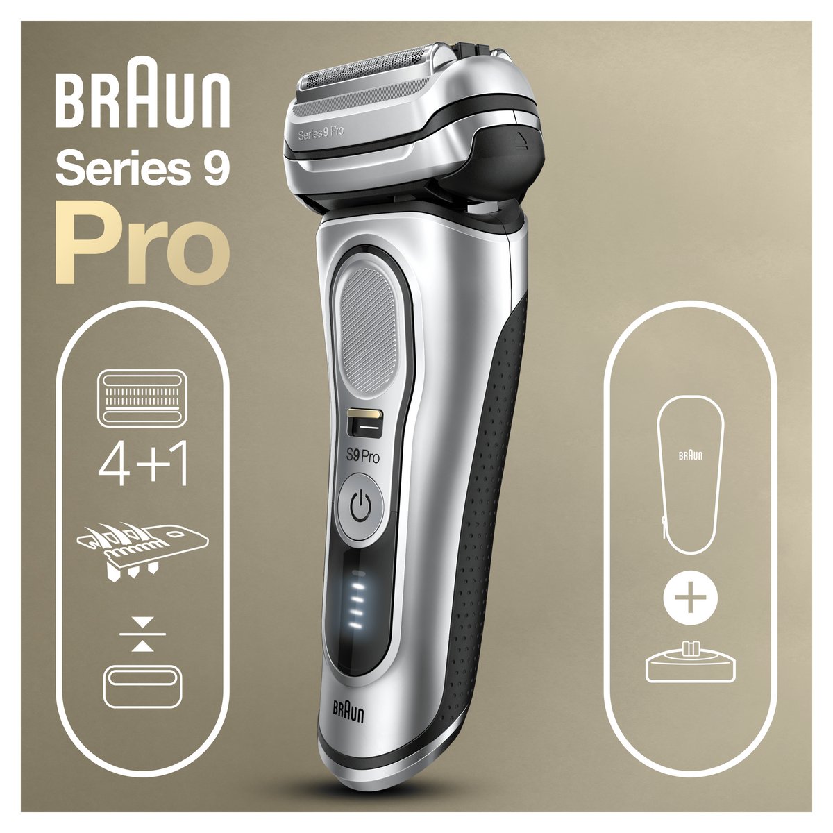 BRAUN 9 SERISI 9417S SARJLI TIRAS MAKINESI+ SEYAHAT KABI Tıraş Makinesi Gri