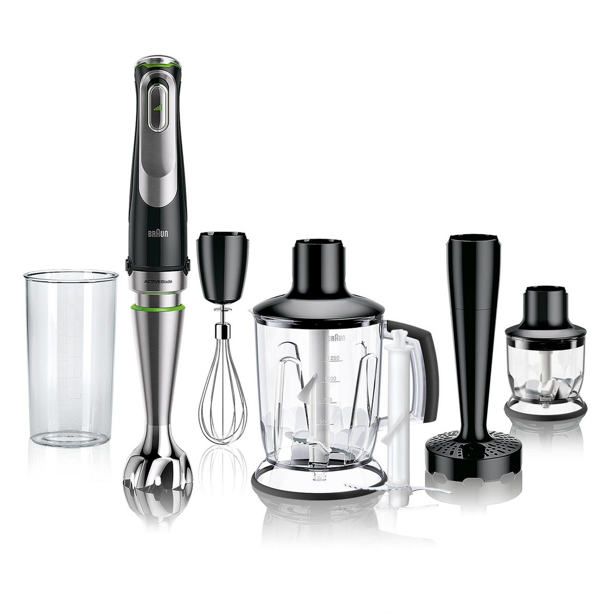 BRAUN Multiquick 9 MQ9147X Paslanmaz Çelik 1200 W Blender Seti Siyah