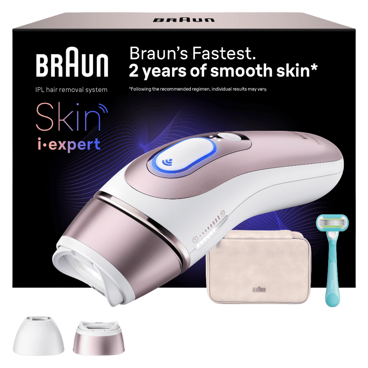 BRAUN PL7211 IPL Skin i Expert 2 Başlıklı, Evde Lazerle Tüy Alma, Çanta, Venus Tıraş Makinesi