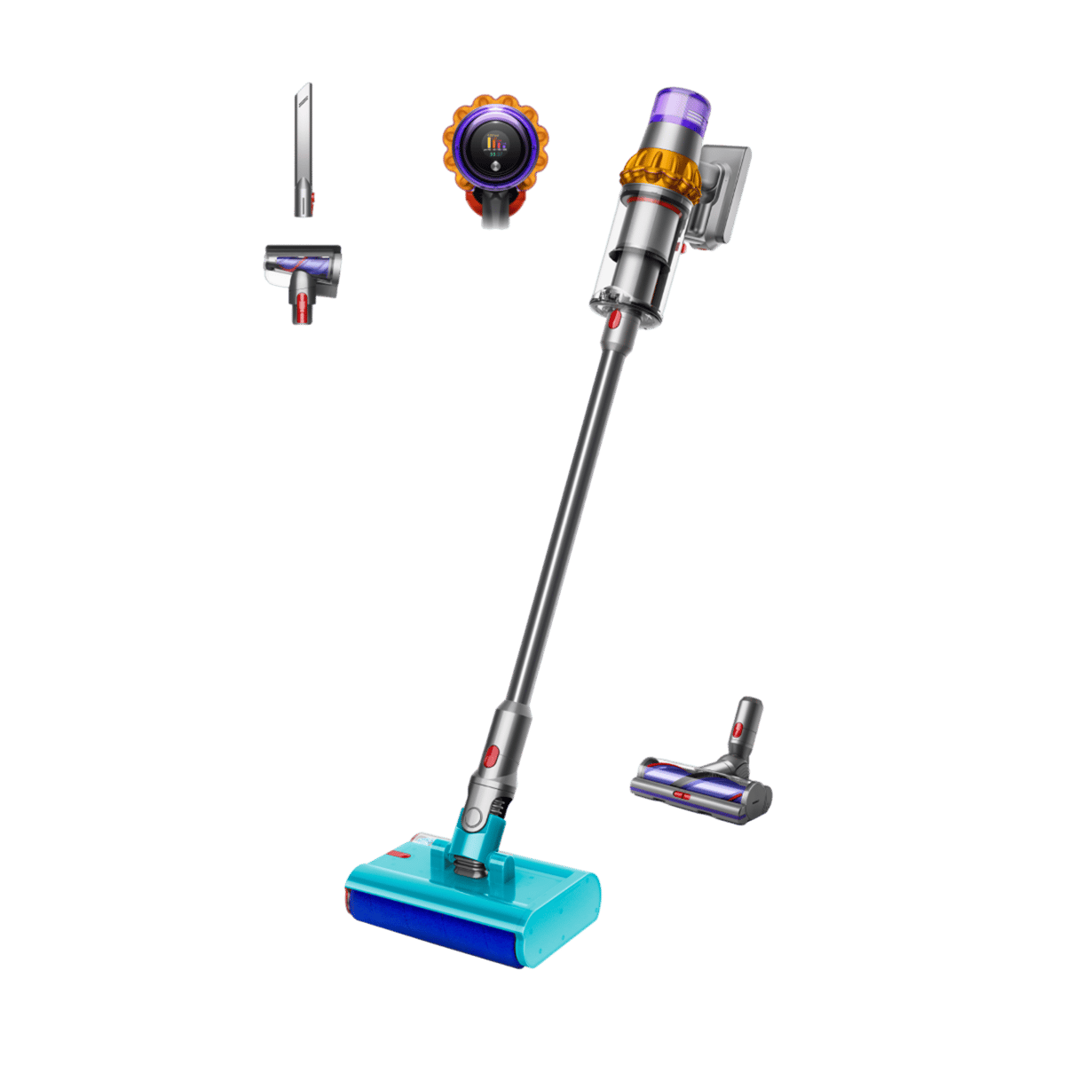 DYSON V15s Detect Submarine Islak Kuru Şarjlı Dikey Süpürge Nikel Sarı
