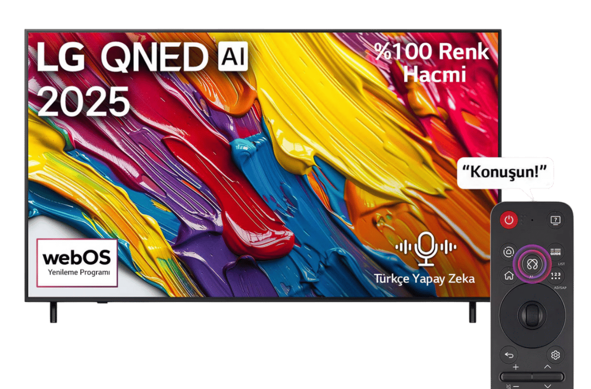 LG 75QNED82A6B 75 inç 190 Ekran Uydu Alıcılı 4K Smart TV AI Sihirli Kumanda HDR10 webOS QNED TV