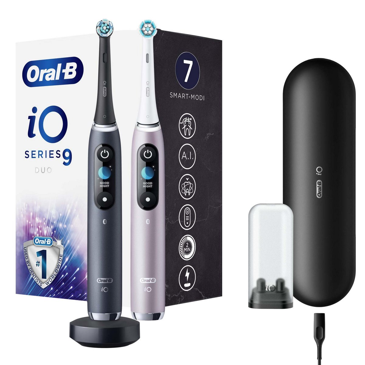 ORAL B IO 9 2'li Elektrikli Diş Fırçası Siyah-Pembe