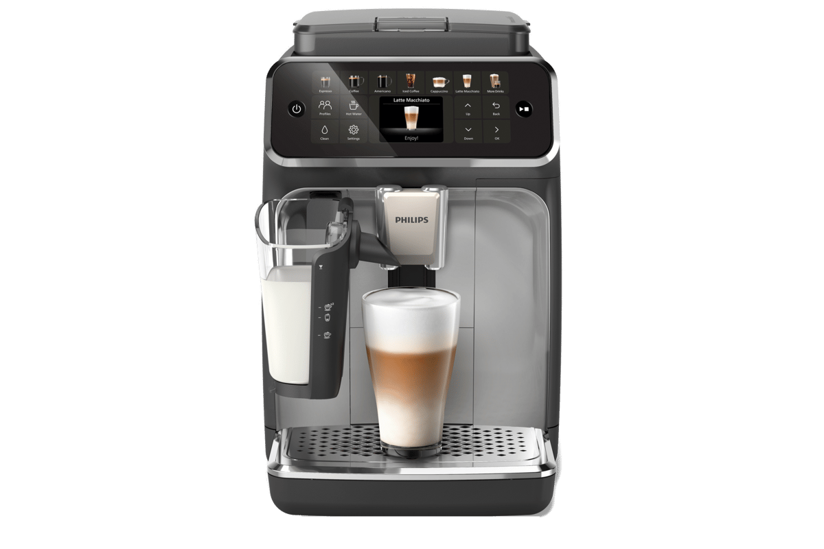 PHILIPS EP4446/70 Tam Otomatik Espresso Makinesi Krom Siyah