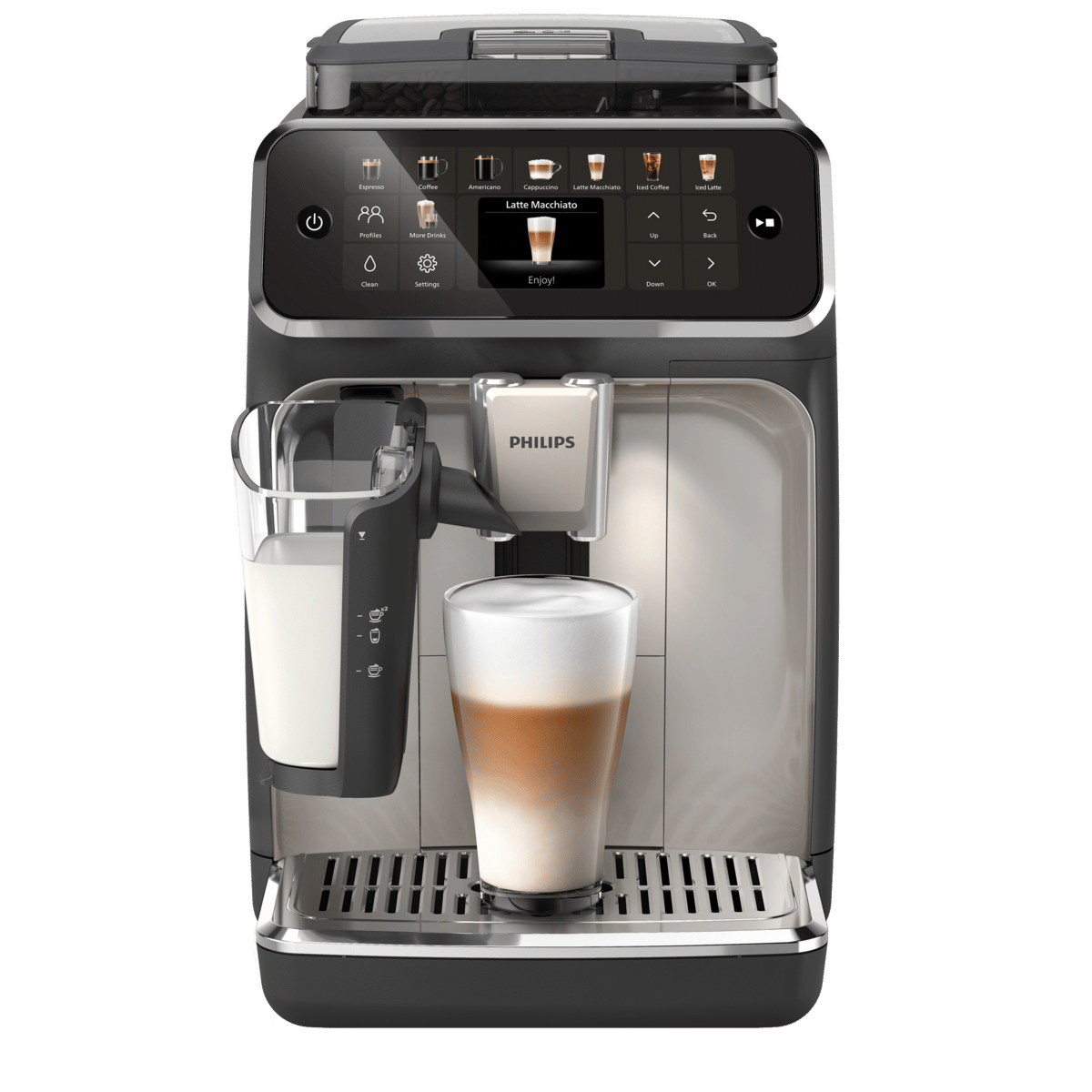PHILIPS EP5547/90 Tam Otomatik Espresso Makinesi Krom Siyah